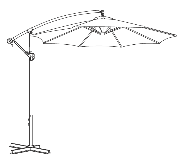 HOW TO 10' OFFSET UMBRELLA 오프셋 우산 사용