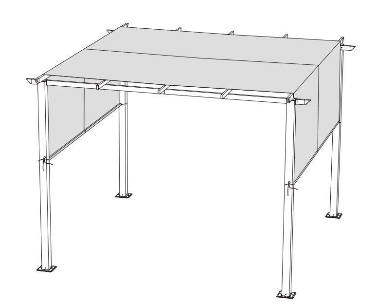 10'x10 'Flat Top Pergola 제품 가이드