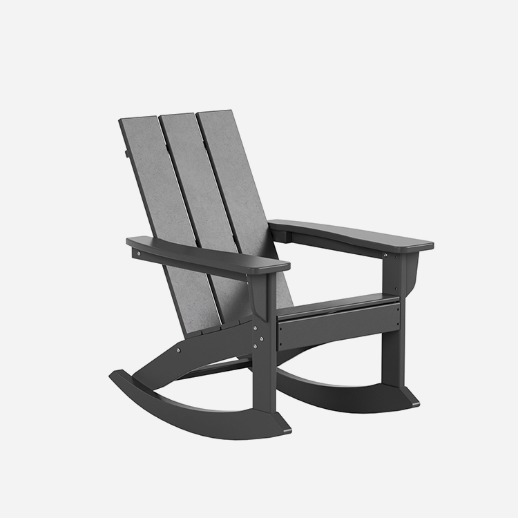 현대 Adirondack 플라스틱 흔들 의자